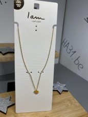 I-am ketting gold plated haartje